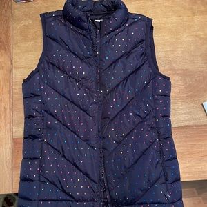 GAP Super cute rainbow dot puffer vest!